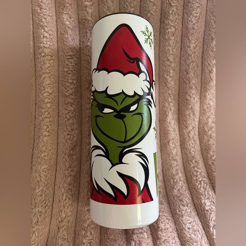NWOT The Grinch Santa Christmas Ho Ho Ho Tumbler Festive Holiday Thermos Cup